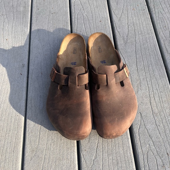 Birkenstock Boston Oiled Leather Clogs color “Habana” Size 46 M13 Soft Footbed - Picture 2 of 11